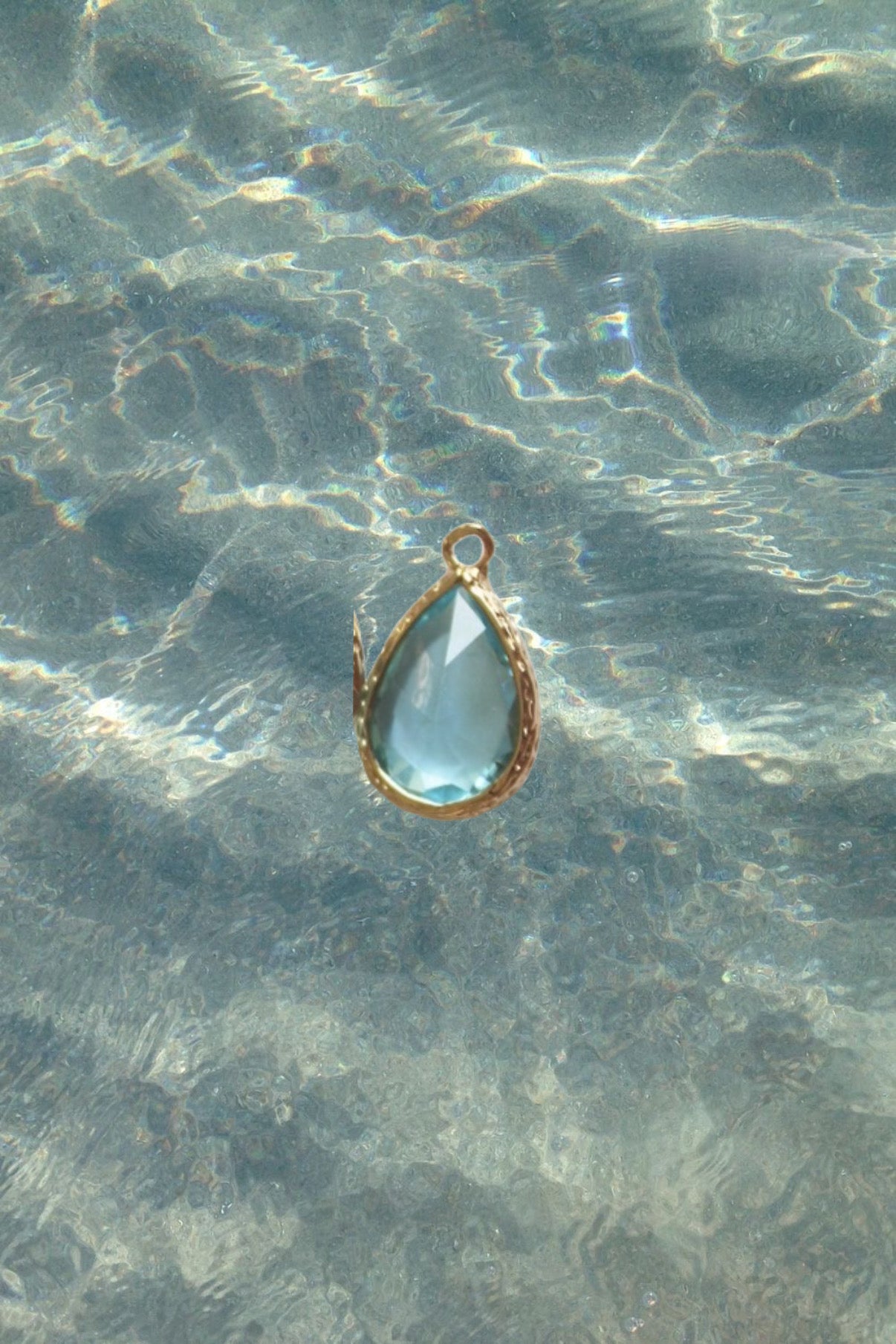 Light Blue Gem Charm