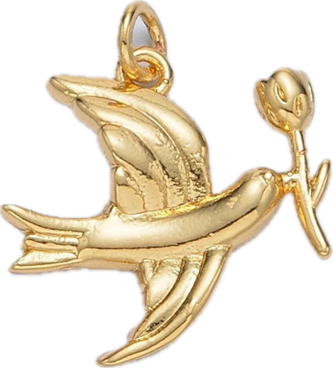Dove & Rose Charm