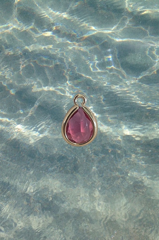 Magenta Gem Charm