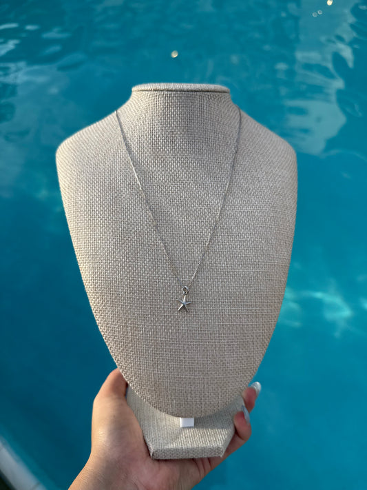 Silver Mini Starfish Necklace