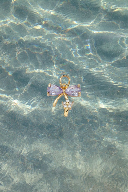 Purple Bow Charm