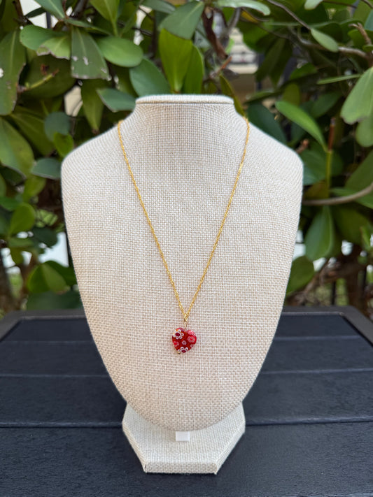 Italian Red Heart Necklace