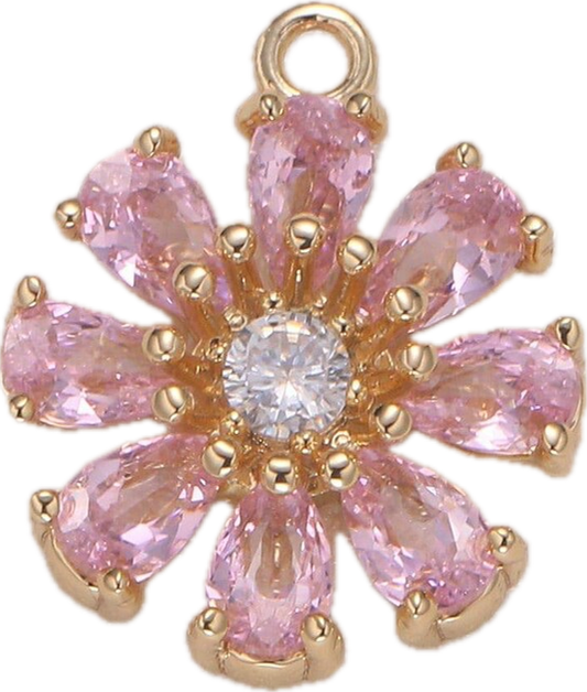 Pink Flower Charm