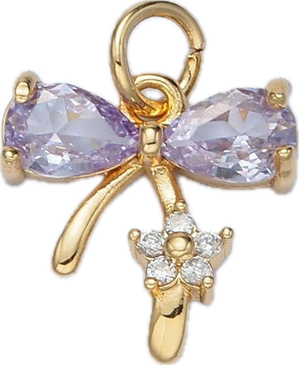 Purple Bow Charm
